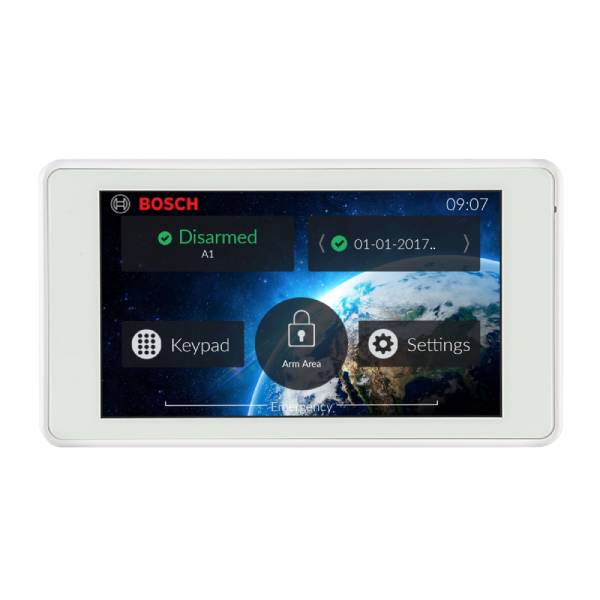 Bosch Solution 3000 Wireless Home Security Alarm System Kit - 3 Gen 2 PIR Motion Detectors + 5 Touchscreen Keypads + IP Module | Burglar Protection for House, Business & Office