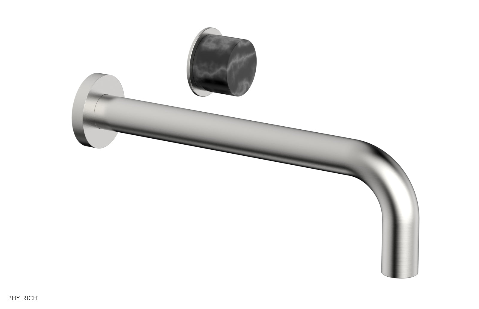 Premium Black Marble Single Handle Wall Mount Bathroom Faucet - Basic II 10