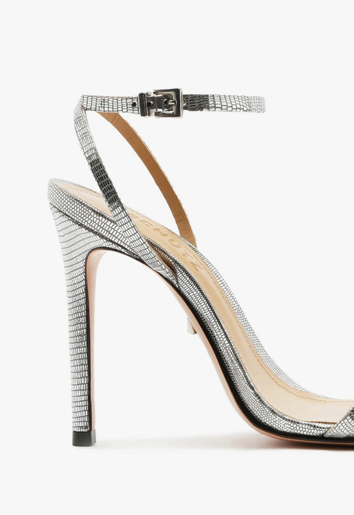 Altina Women's High Heel Sandals - Lizard Embossed Leather Metallic Dress Shoes for Parties, Weddings & Evening Events