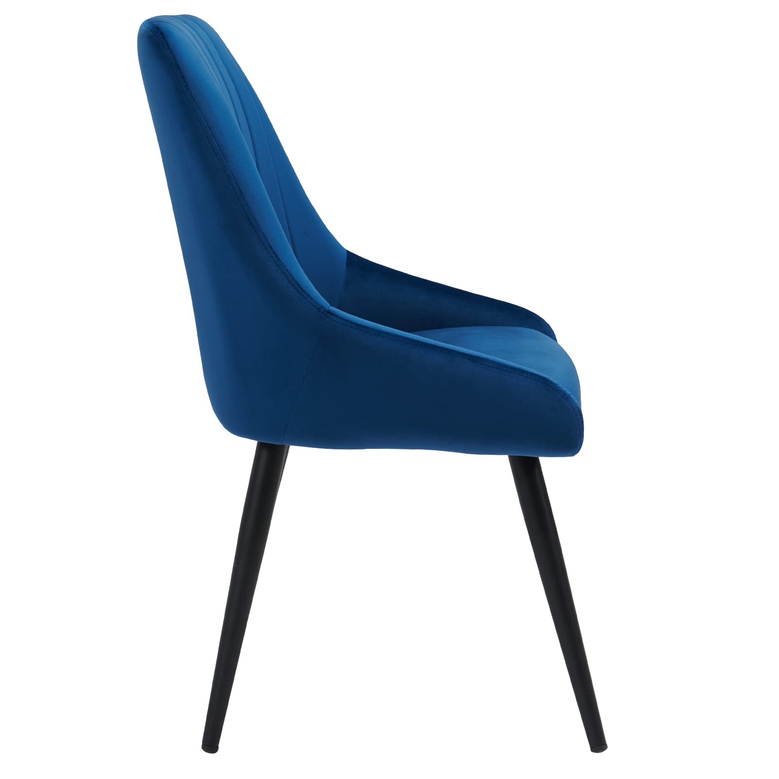 DUHOME Set of 2 Modern Velvet Upholstered Dining Chairs - Mid Century High Back Tufted Armless Accent Chairs for Dining Room, Living Room, Bedroom (Dark Blue) | Perfect for Home Decor, Small Spaces & Entertaining Guests