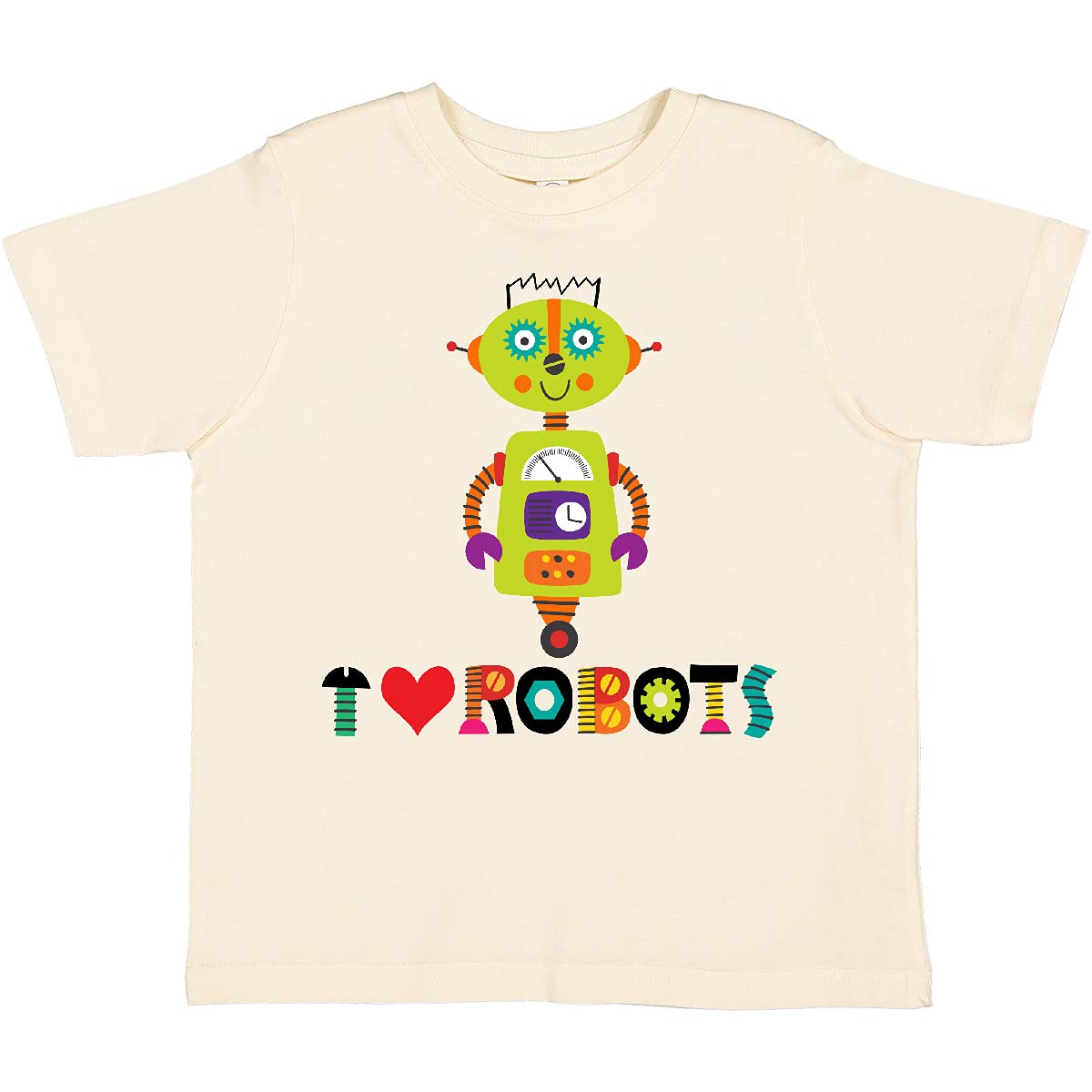 Inktastic Robotics Team I Love Robots Toddler T-Shirt - Cute Science & STEM Apparel for Kids, Perfect for Robot Enthusiasts & Future Engineers