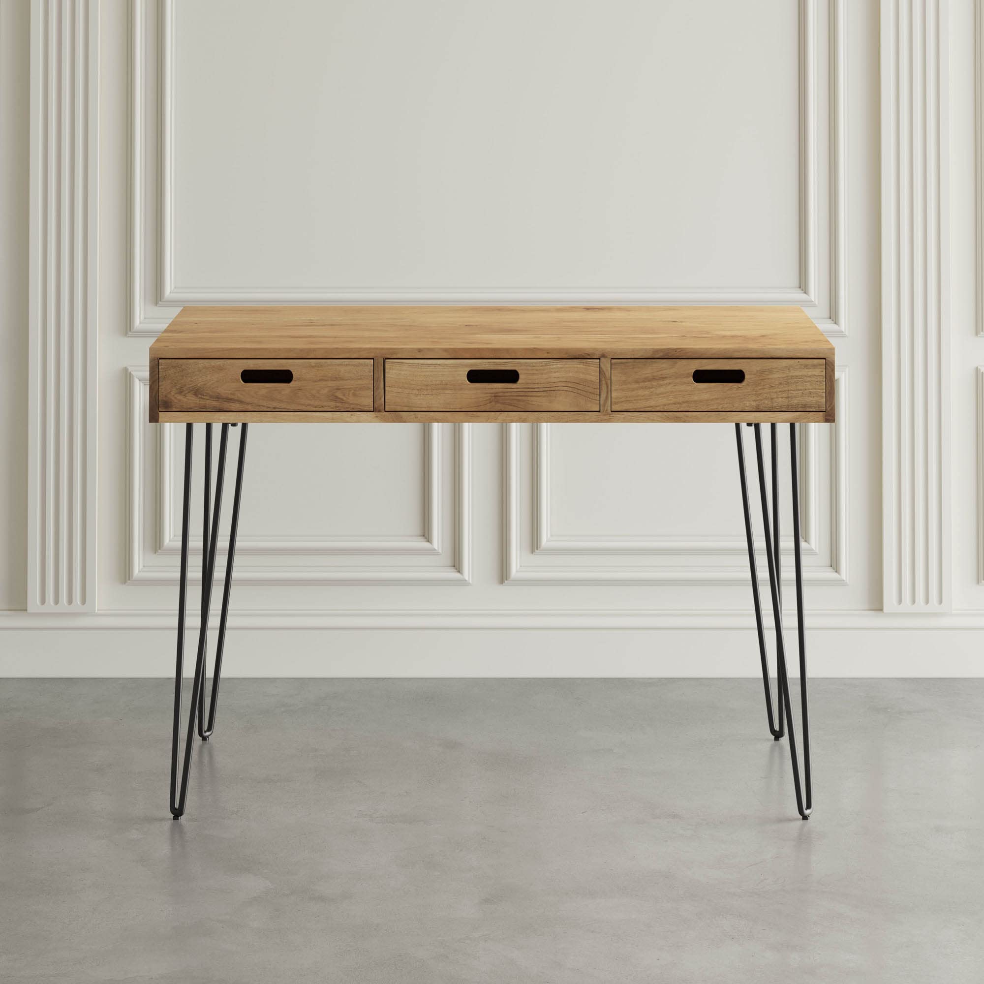 Rollins Solid Hardwood Modern Counter Dining Table with Storage - Stylish Kitchen Island & Breakfast Bar for Small Spaces, Perfect for Apartments and Open-Concept Homes