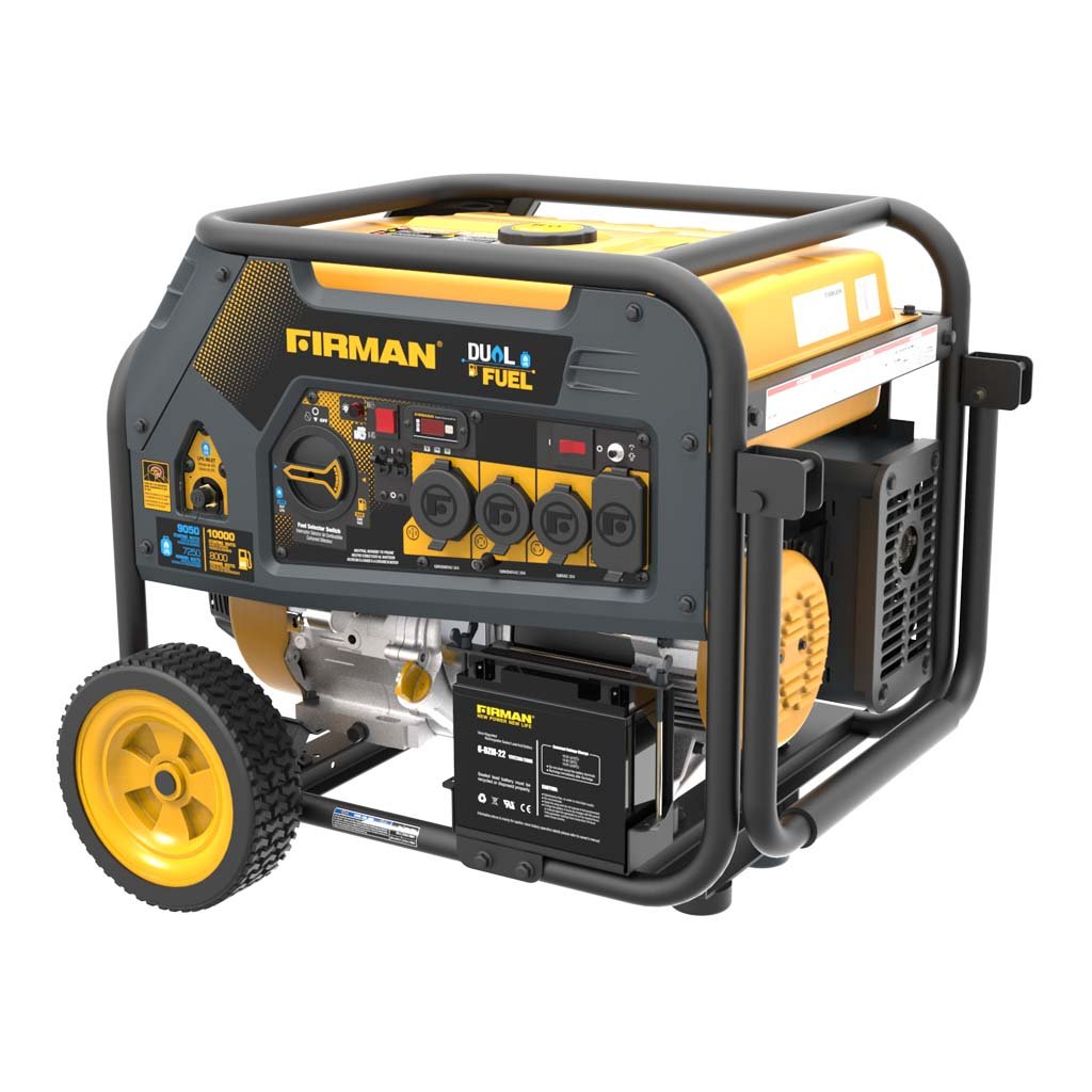 Firman H08053 8000W/10000W Dual Fuel Portable Generator with Electric Start & 50A Outlet - Reliable Power for Home Backup, Camping & Outdoor Activities