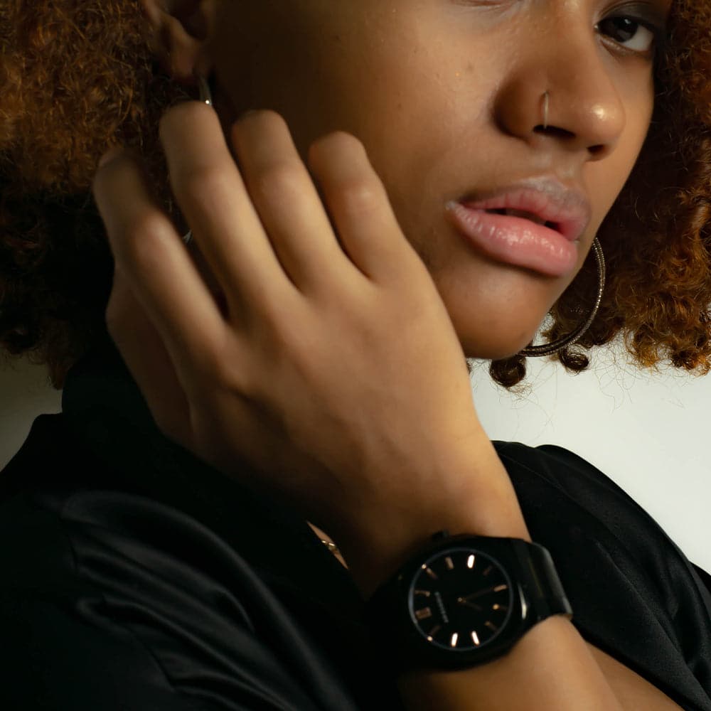 **Aries Gold Women's Watch - Limited Edition Black & Rose Gold | Elegant Dress Watch for Women, Perfect for Parties, Work & Everyday Wear**