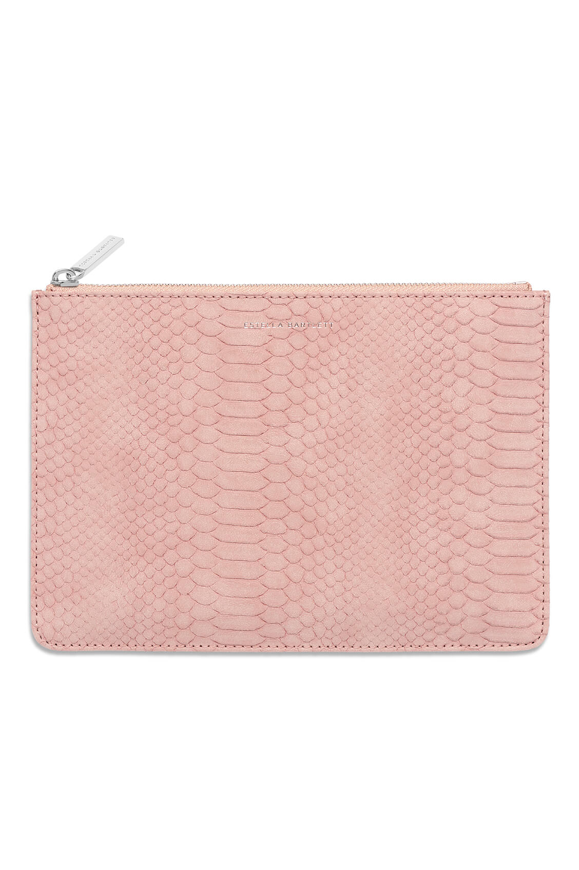 Blush Pink Snake Print Faux Leather Medium Pouch EBP3627 - Perfect for Makeup Bag, Travel Organizer & Everyday Essentials Storage