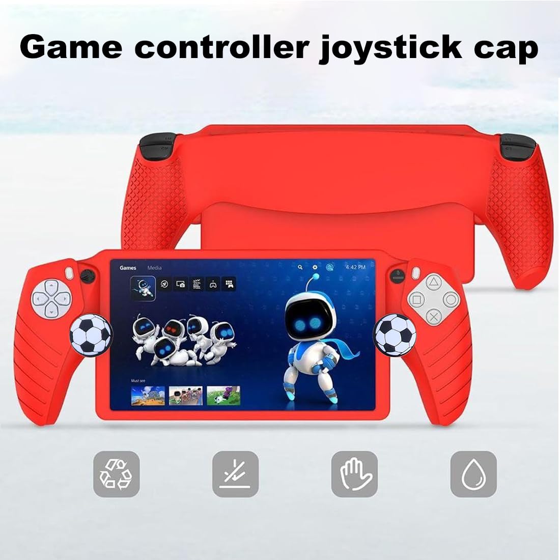 6-Piece Thumbstick Grip Caps for PS5, PS4, Xbox 360 & Xbox One Controller - Basketball Themed Joystick Protectors | Enhanced Gaming Comfort & Precision for FPS, Sports & Action Games