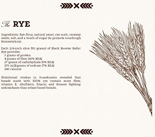 Black Rooster Baltic Blonde Rye Bread - Authentic European Style Rye Bread for Sandwiches, Toast & Healthy Snacking