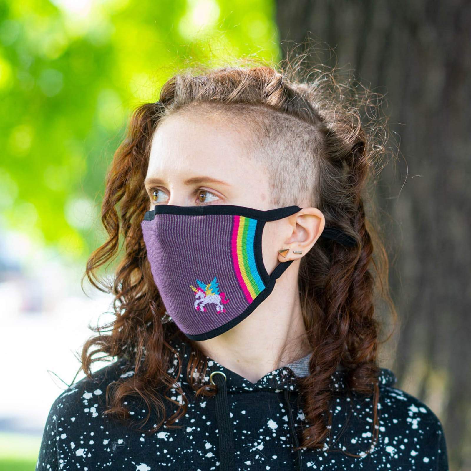 Sock It to Me I Speak Unicorn Reusable Face Masks for Adults - Comfortable & Stylish for Daily Wear, Work, and Outdoors