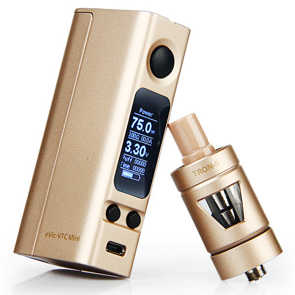 Joyetech eVic VTC Mini 75W Vape Mod with TRON S Tank Kit - Portable E-Cigarette Starter Kit for Vaping Enthusiasts | Perfect for Travel & Outdoor Use