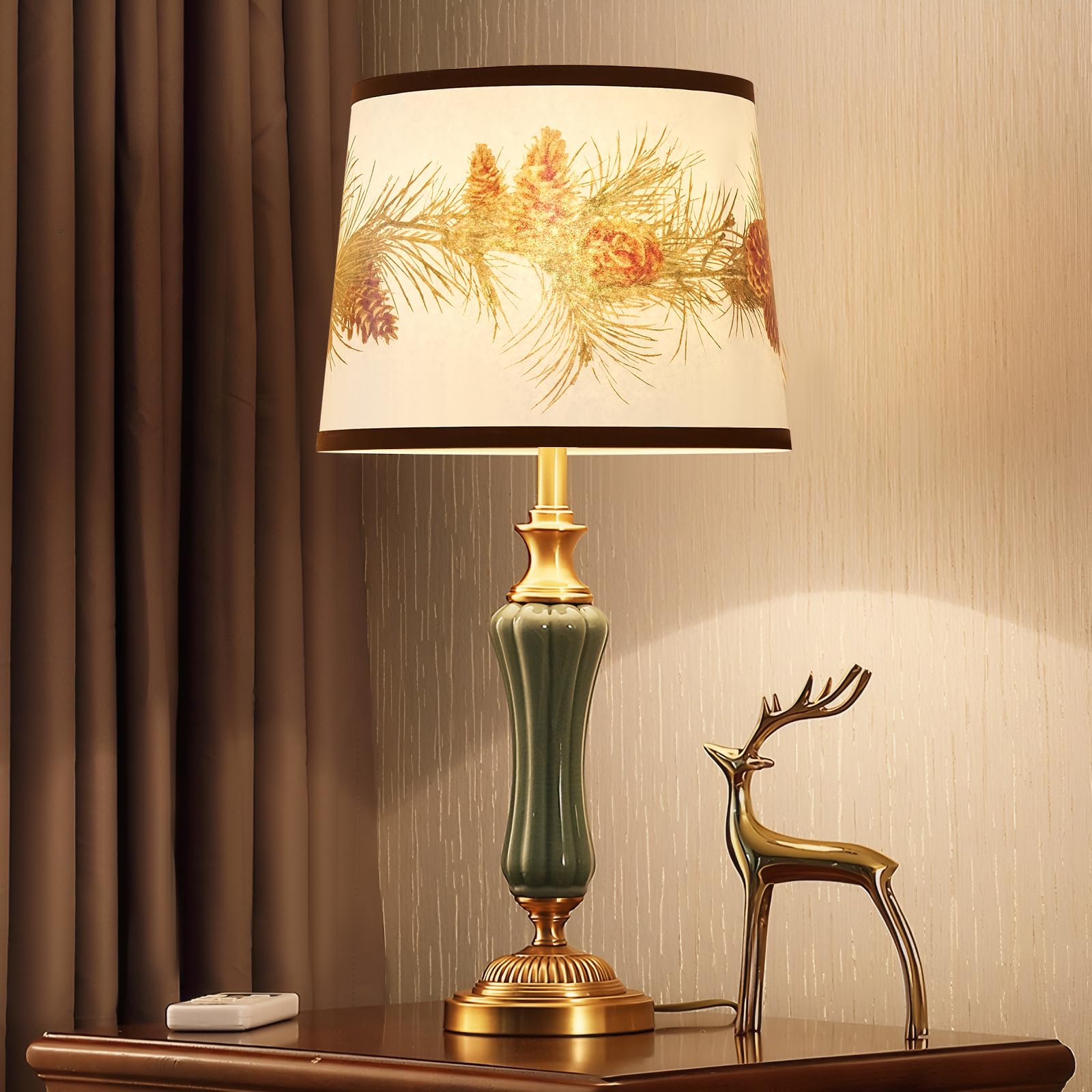 2-Pack 10 Inch Drum Lamp Shades Set - Replacement Lampshades for Table Lamps, Floor Lamps & Pendant Lights - Includes Harp Holder - Perfect for Living Room, Bedroom & Office Lighting Decor