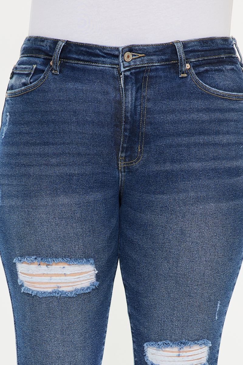 Bunny High Rise Ankle Skinny Jeans for Women - Plus Size Stretch Denim Pants - Comfortable & Flattering Fit for Casual Wear, Work & Date Night