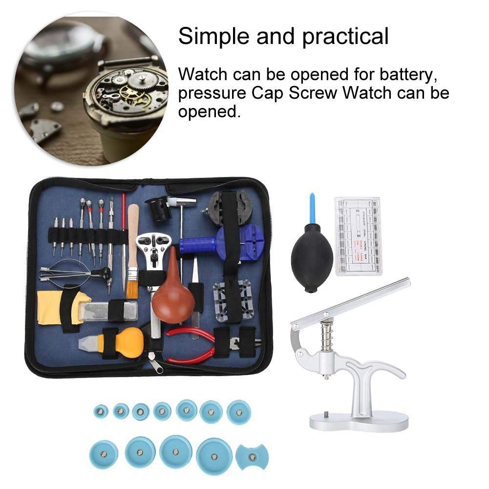 Professional Watch Repair Kit - Multifunction Watch Opener, Battery Replacement & Band Link Pin Removal Tool Set with Carrying Case | Perfect for Watchmakers, Jewelers & DIY Enthusiasts | Home, Workshop & Travel Use