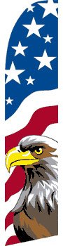 NEOPlex USA Eagle Swooper Flag - Patriotic American Eagle Design Outdoor & Indoor Decor for Home, Office, Events | Perfect for 4th of July, Memorial Day, Veterans Day Celebrations