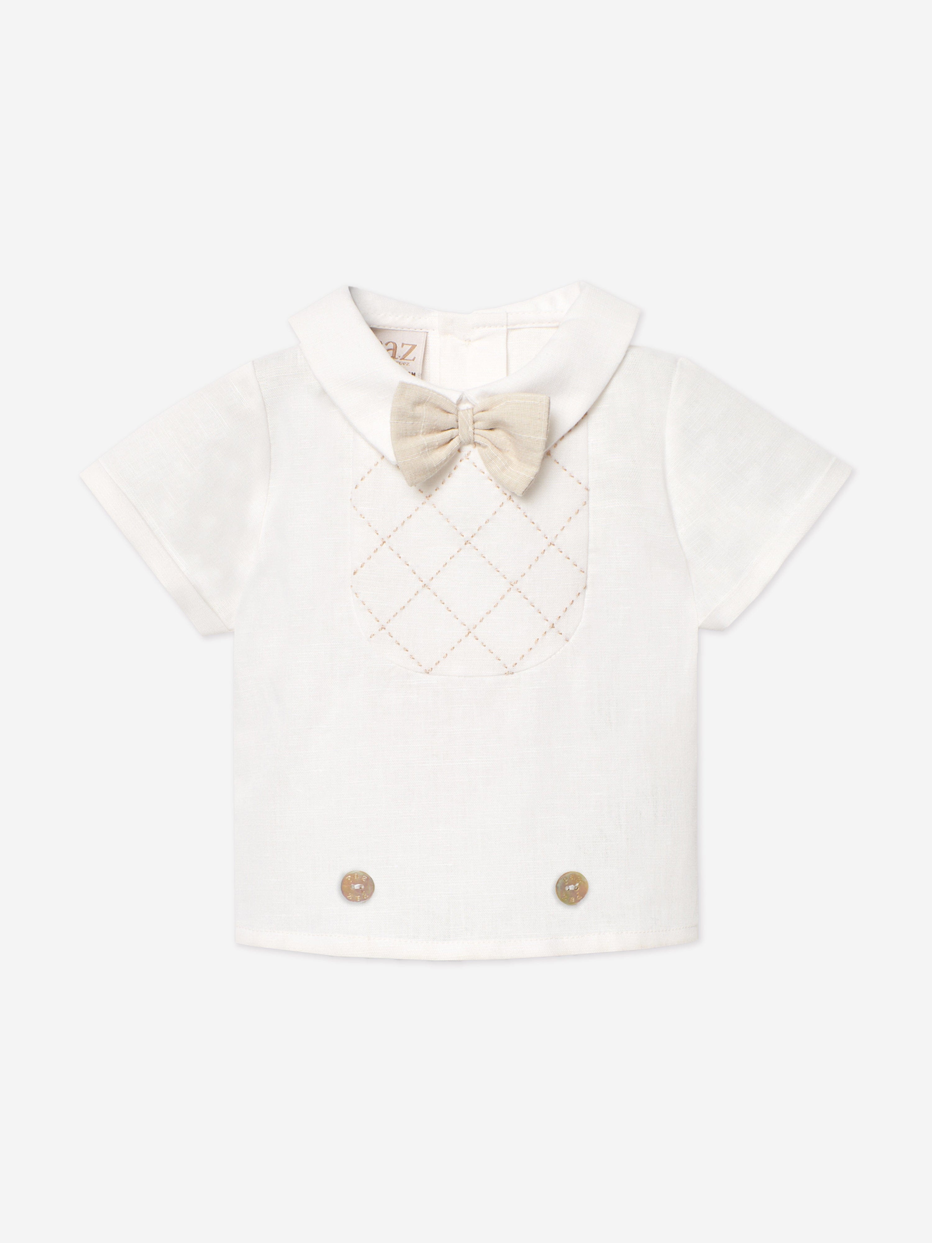 Adorable Beige Baby Boys Short Set - Soft & Comfortable Outfit for Playtime, Summer & Casual Wear