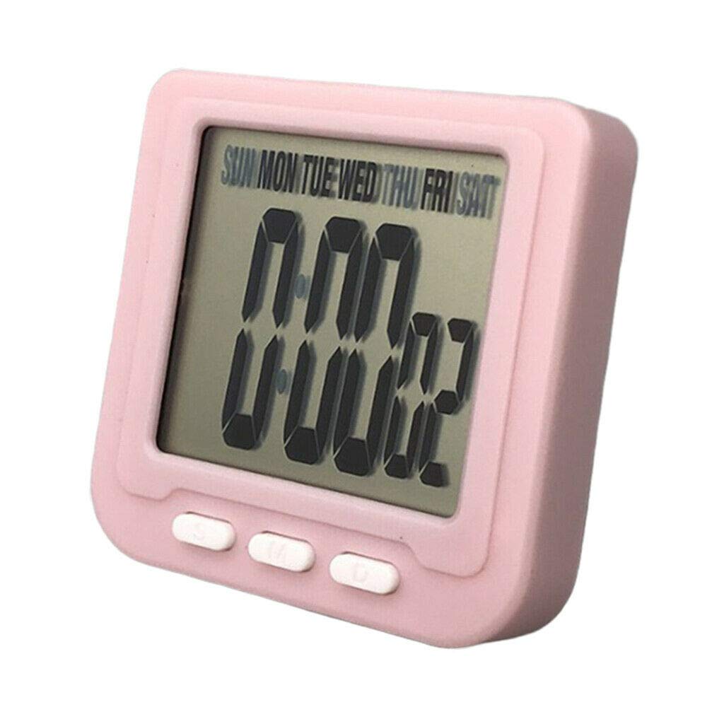 Mini Alarm Clock for Home Decor - Simple Design, Silent, Travel-Friendly, Pink - Perfect for Students, Baking, Bedrooms & Travel Accessories