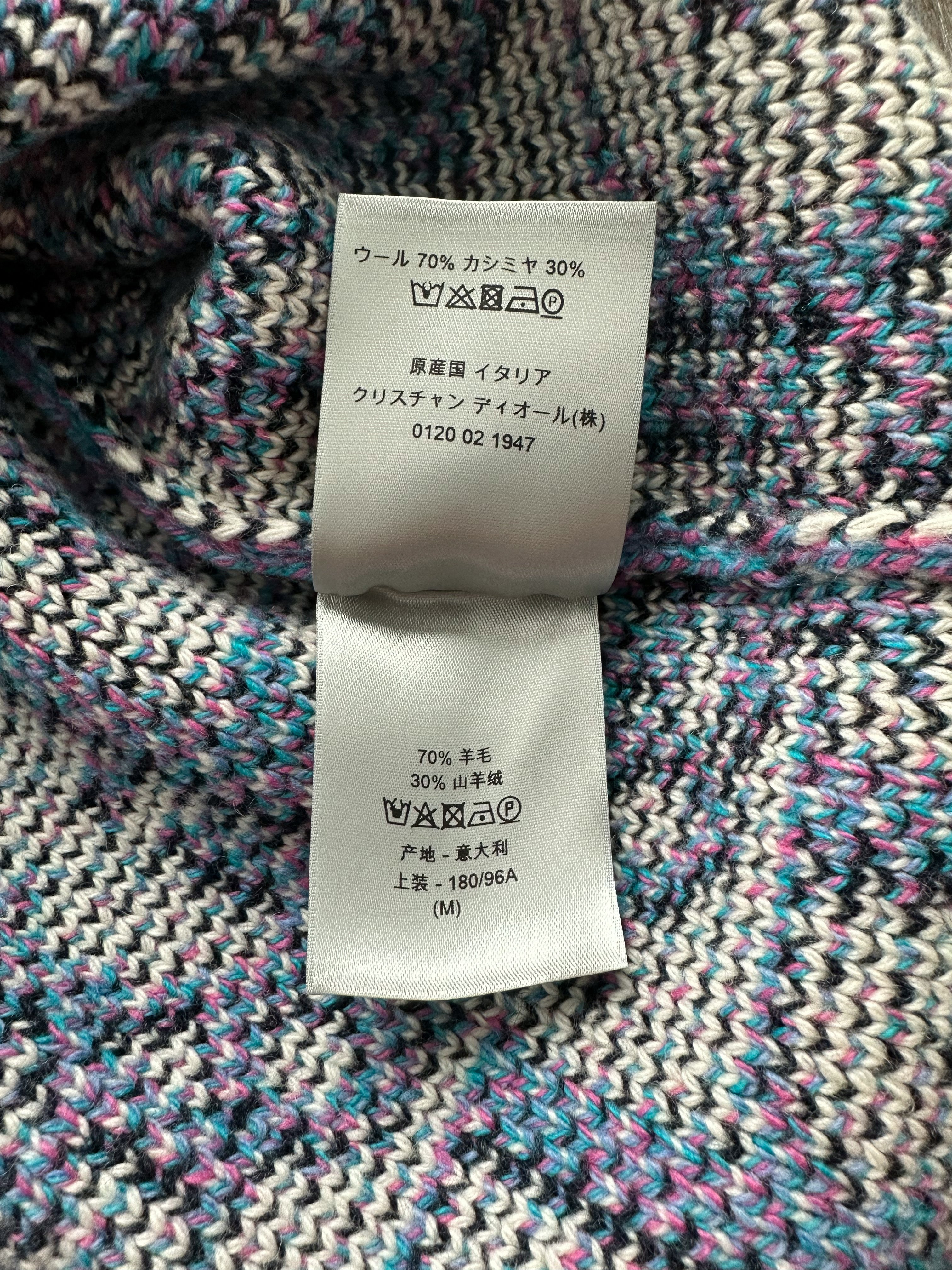 Dior Blue & Purple Oblique Knit Sweater for Women | Luxury Cashmere Pullover | Winter Fashion & Casual Outfit