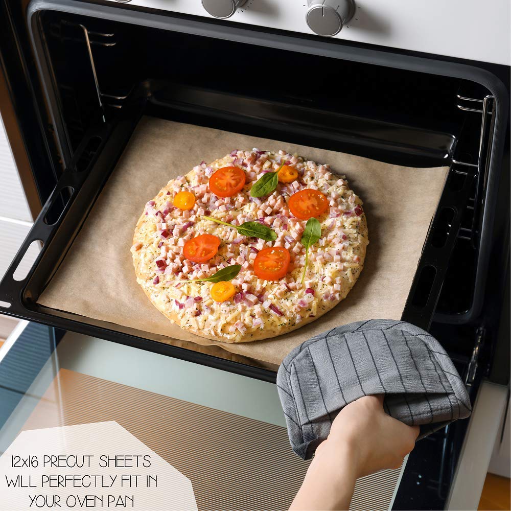 Comfylife 200 Sheets Unbleached Parchment Paper for Baking - 10x15 Inch Precut Non-Stick Baking Sheets, No Curl No Tear No Burn - Chemical-Free Cookie & Pastry Paper for Oven, Air Fryer & Meal Prep
