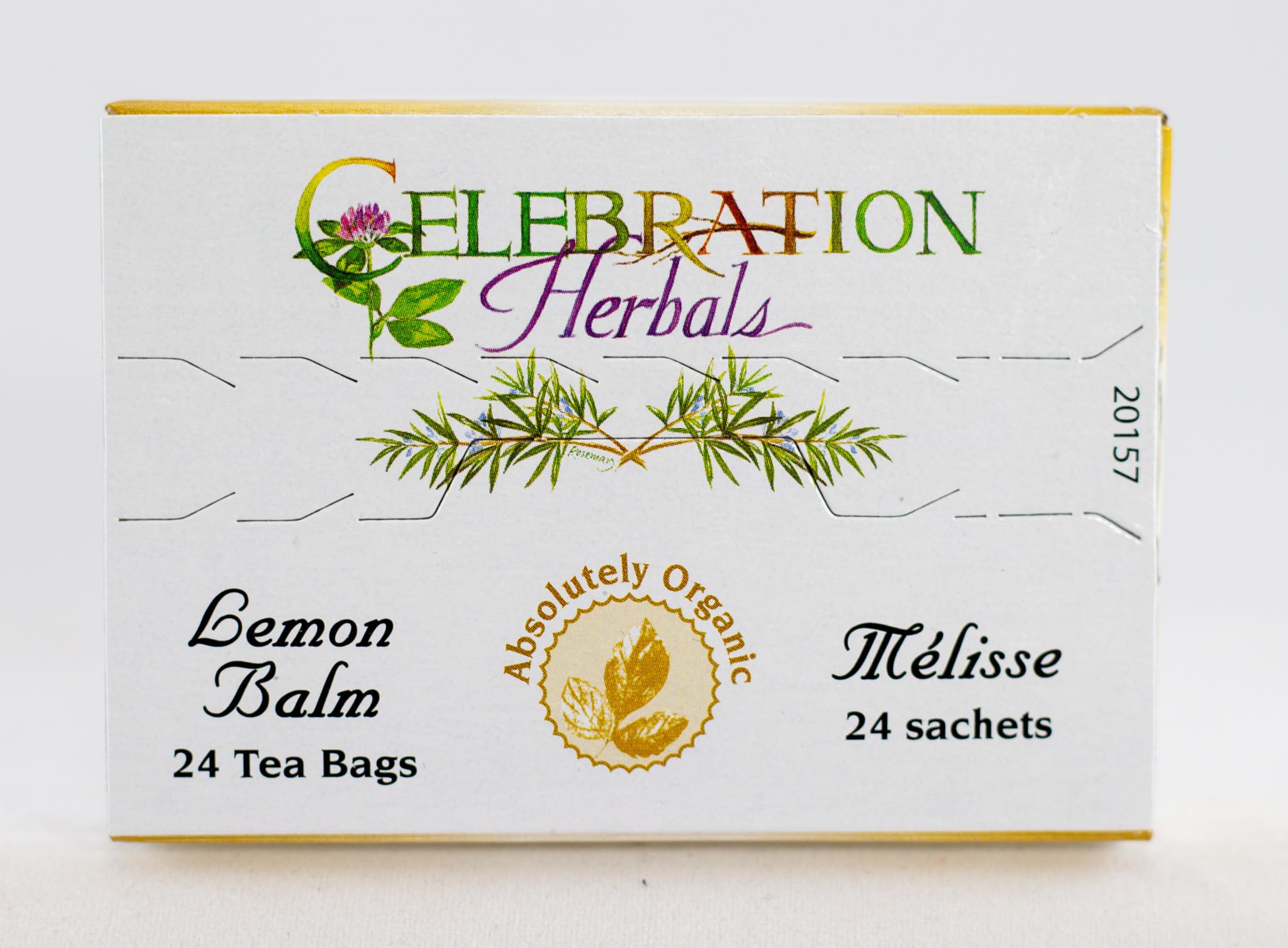 Celebration Herbals Organic Lemon Balm Tea Bags - 24 Count | Caffeine-Free Stress Relief & Relaxation | Perfect for Evening, Meditation & Wellness Rituals