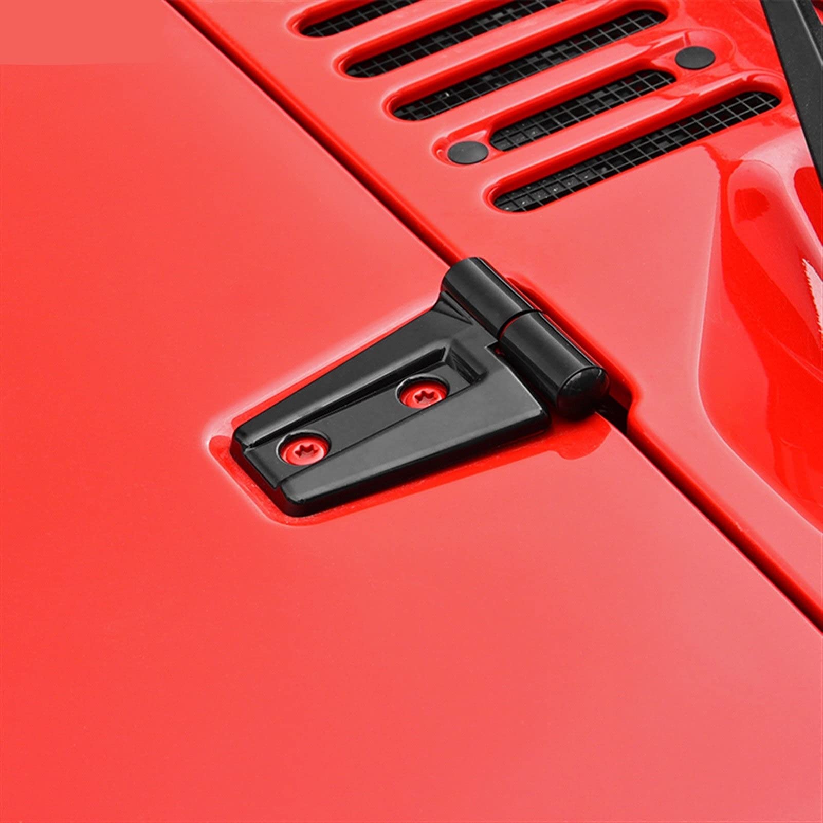 ABS Hood Hinge Cover Decorative Stickers for Jeep Wrangler (2007-2024) - Durable Exterior Car Accessories - Blue - Perfect for Off-Roading & Custom Car Styling
