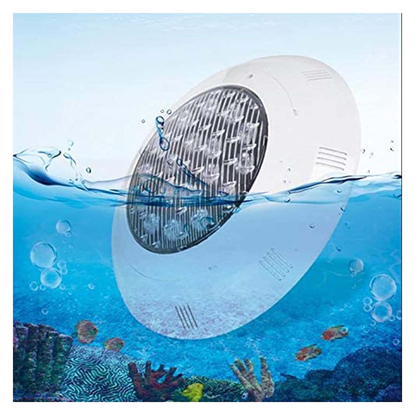 GHHZZQ IP68 Waterproof Submersible LED Pool Light - 45W Warm White Underwater Pond Light for Swimming Pools, Fountains & Garden Decorations | Perfect for Backyard, Landscape & Outdoor Lighting
