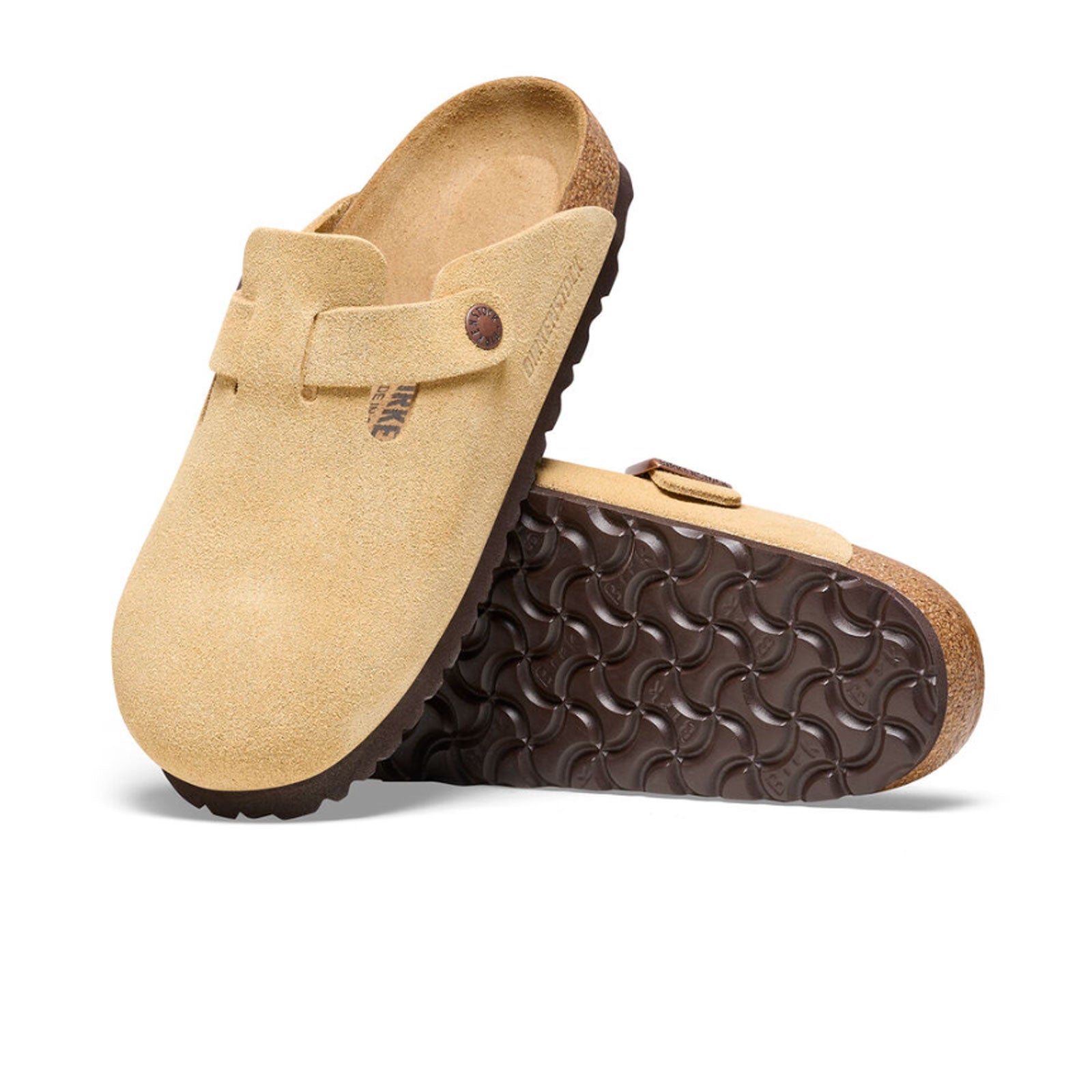 Birkenstock Boston Narrow Clog for Women - Comfortable Suede Clogs in Latte Cream | Perfect for Casual Wear, Home & Office