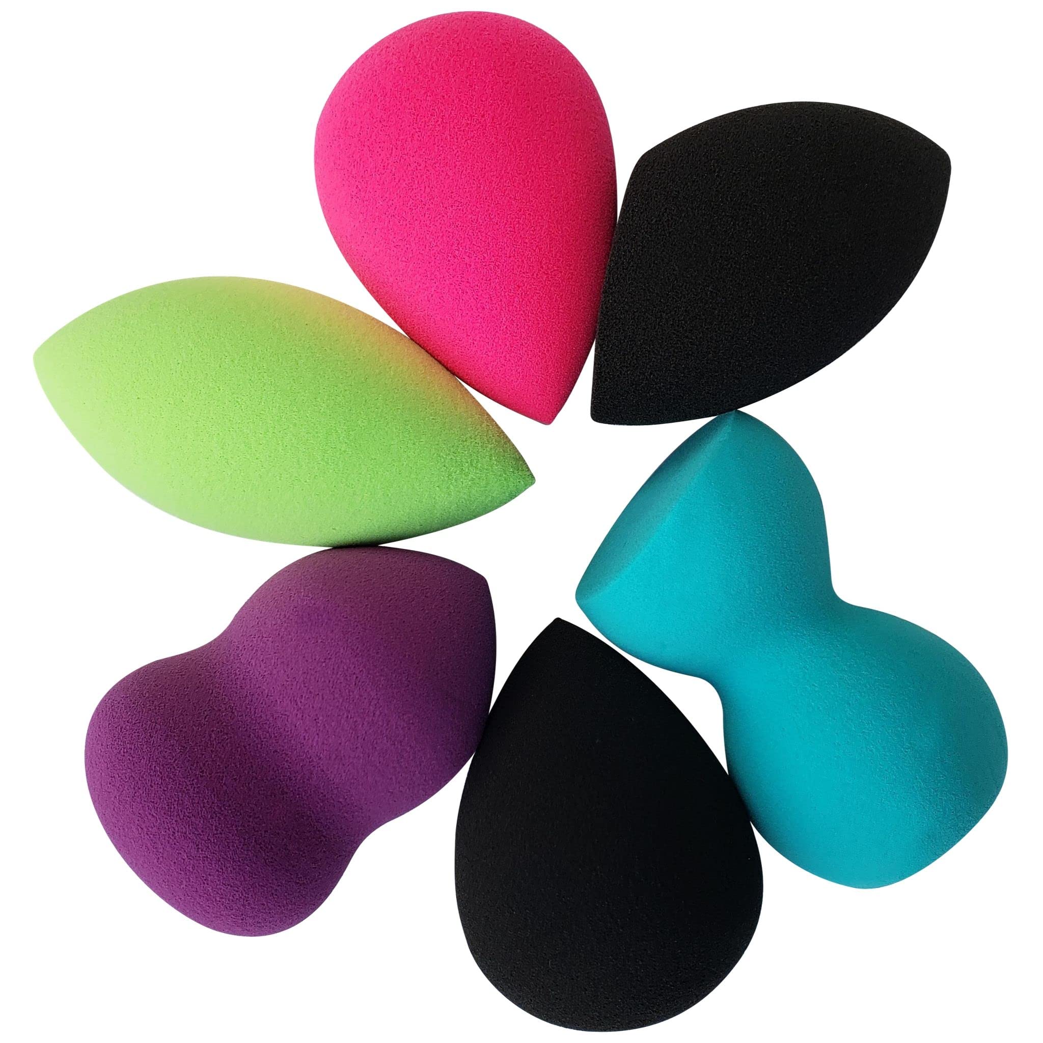 Beauty Junkees Makeup Sponge Blender - Black Contour Sponge for Liquid, Cream & Powder Foundation, Latex-Free Cosmetic Blender for Flawless Makeup Application - Perfect for Everyday Use, Professional Makeup & Travel