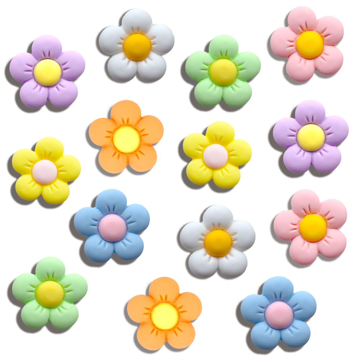14Pcs Flower Shoe Charms - Cute Animal & Pet Shoe Decorations for Boys & Girls - Perfect for Sneakers, Sandals & Back-to-School Accessories