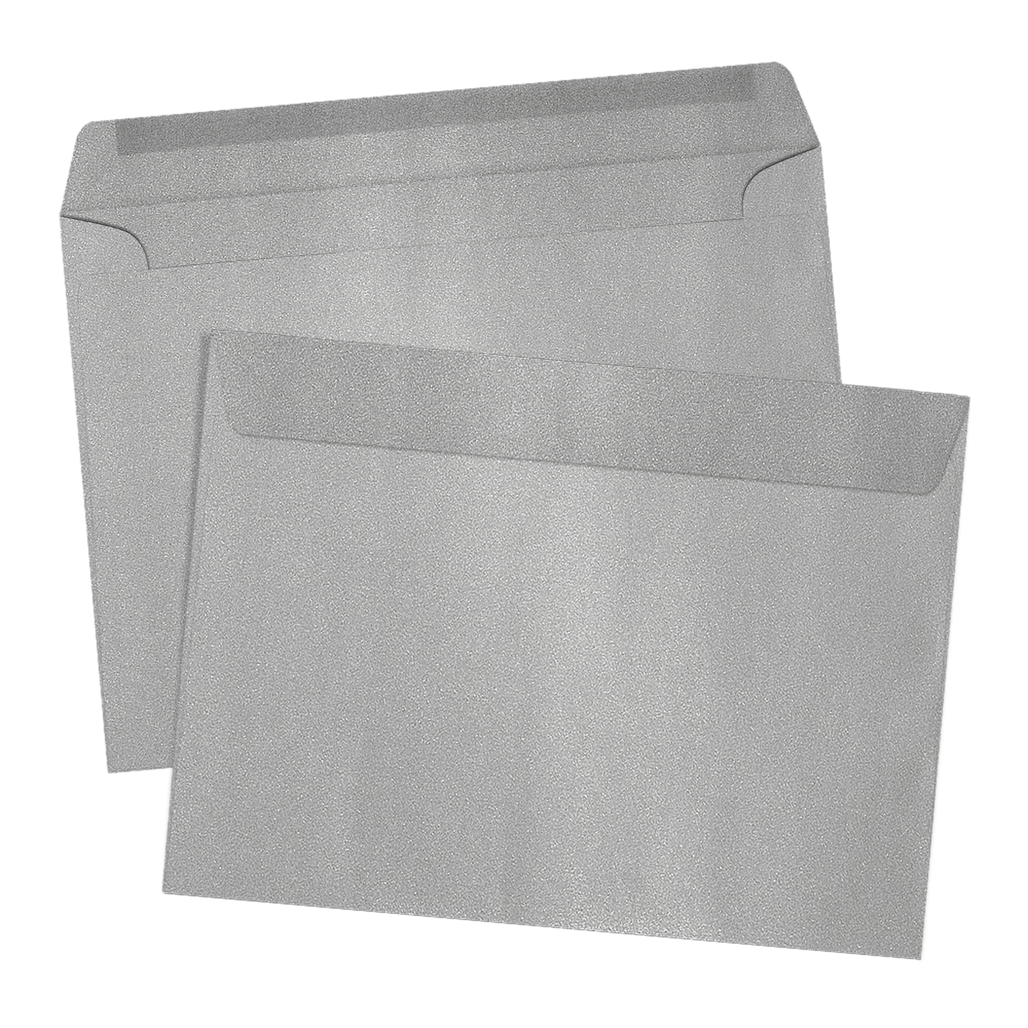 LUXPaper 9 x 12 Silver Metallic Booklet Envelopes - 80lb Text Weight (Pack of 250) - Perfect for Wedding Invitations, Business Mailers & Greeting Cards