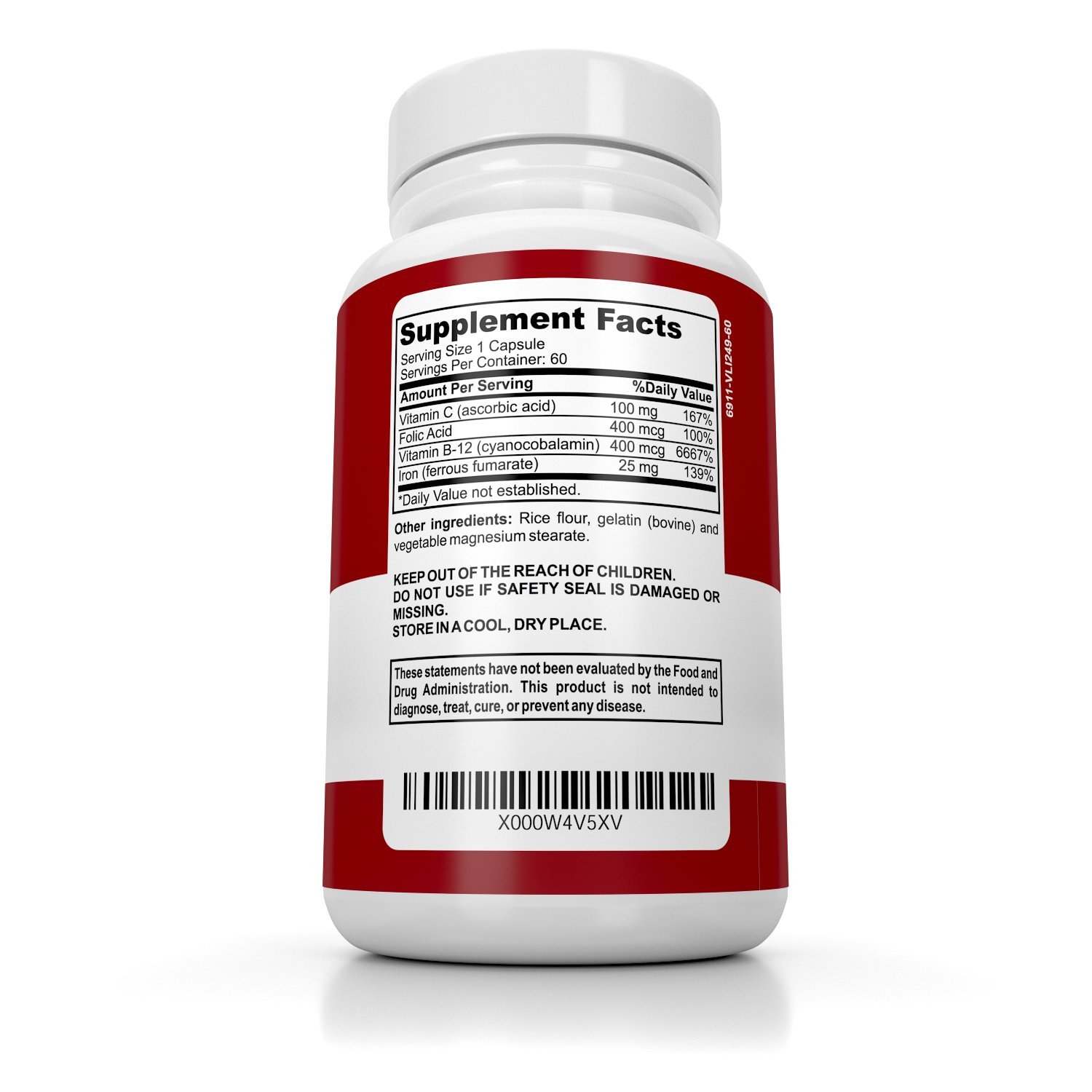 Iron Booster for Women - Slow Release Non-Constipating Ferrous Iron Supplement to Support Red Blood Cell Production & Anemia Relief - Best Iron Pills with Raw Iron Vitamins - Ideal for Energy Boost & Pregnancy Support
