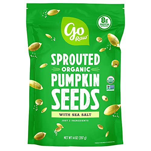 Organic Sprouted Pumpkin Seeds with Sea Salt | Keto, Vegan, Gluten-Free Superfood Snack | 14 oz Resealable Bag | Perfect for Salads, Trail Mix & Healthy On-the-Go Snacking