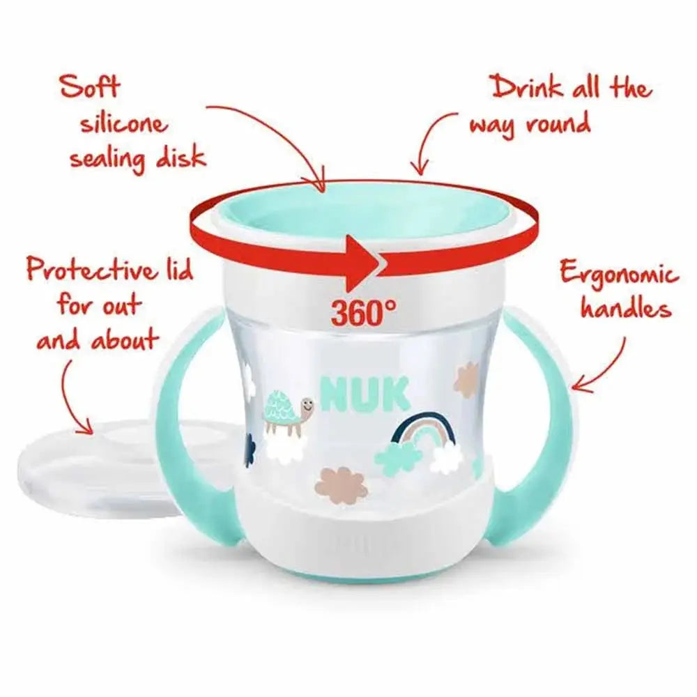 NUK Mini Magic Cup 160ml (5.4oz) - Leak Proof Training Cup for Babies 6 Months and Up - Perfect for First Sips, Travel & Daycare Use