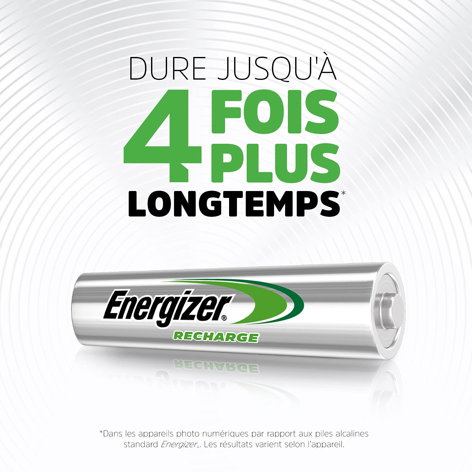 Energizer AAA Rechargeable Batteries 4-Pack - Power Plus NiMH High Capacity 1000mAh - Long Lasting for Digital Cameras, Toys, Remote Controls & More