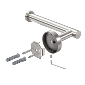 Oersitor Paper Towel Holder - Brushed Nickel Wall Mount & Under Cabinet Kitchen Paper Towel Dispenser, Stainless Steel Bathroom Toilet Paper Holder (Silver) - Perfect for Kitchen, Bathroom & Office Organization