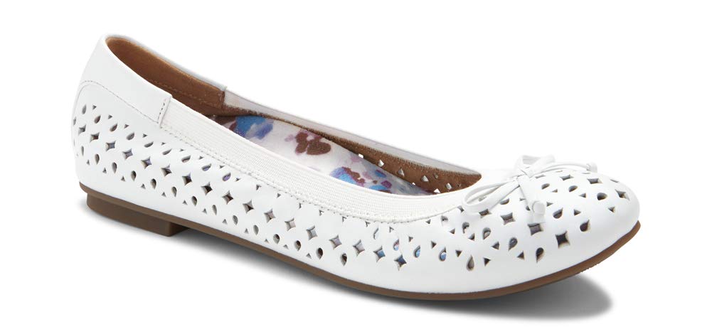 Vionic Women's Spark Surin Ballet Flat - Comfortable Ladies Flats with Concealed Orthotic Arch Support for Plantar Fasciitis | Perfect for Work, Travel & Everyday Wear