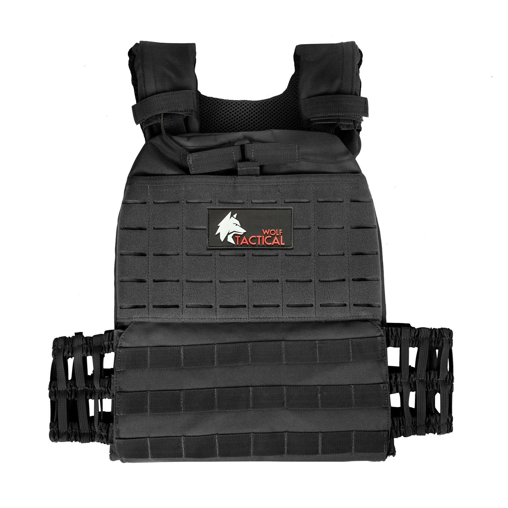 Wolf Weighted Plate Carrier Vest - Tactical Training & Fitness Workout Gear for CrossFit, Strength Training & Military Exercises