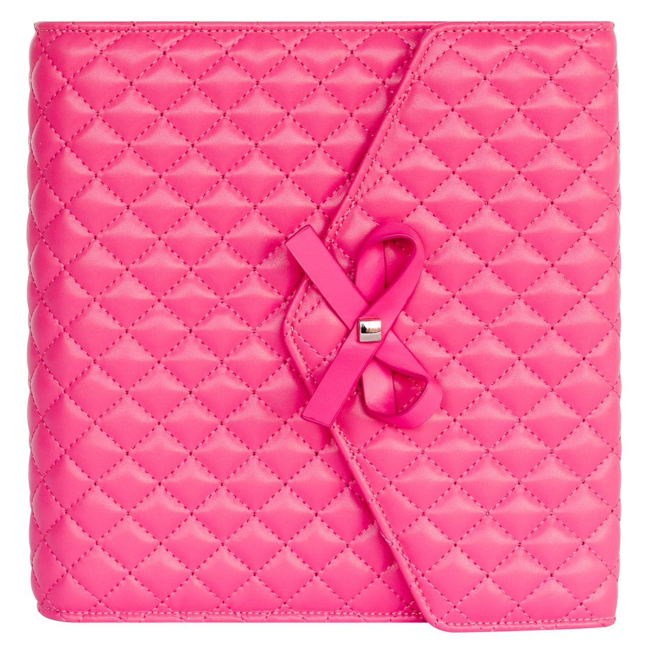 FranklinCovey Audrey Classic Hot Pink Simulated Leather Snap Binder - Professional Organizer for Office, School & Business Meetings | Durable 3-Ring Binder for Documents & Planners