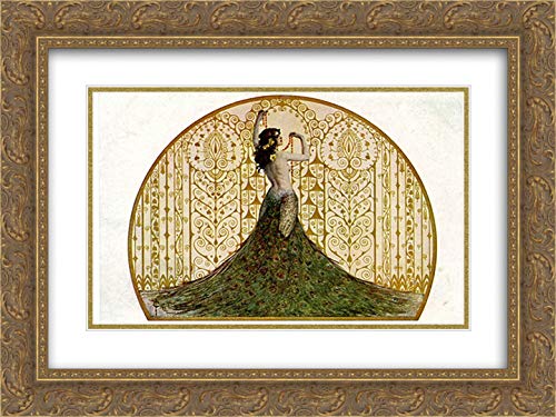 Vanity 24x18 Gold Ornate Frame with Double Matted Museum Art Print by Sergey Solomko - Elegant Wall Decor for Living Room, Bedroom & Office