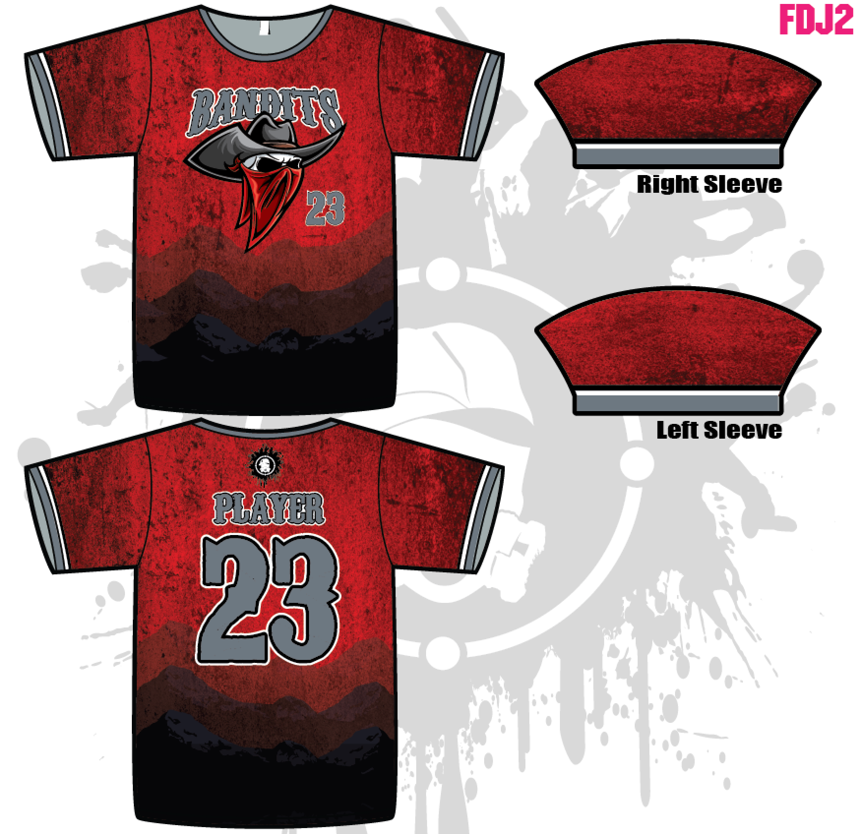 Bandits 10U Youth Men's Full Dye Baseball Jersey - Perfect for Little League Games & Team Uniforms