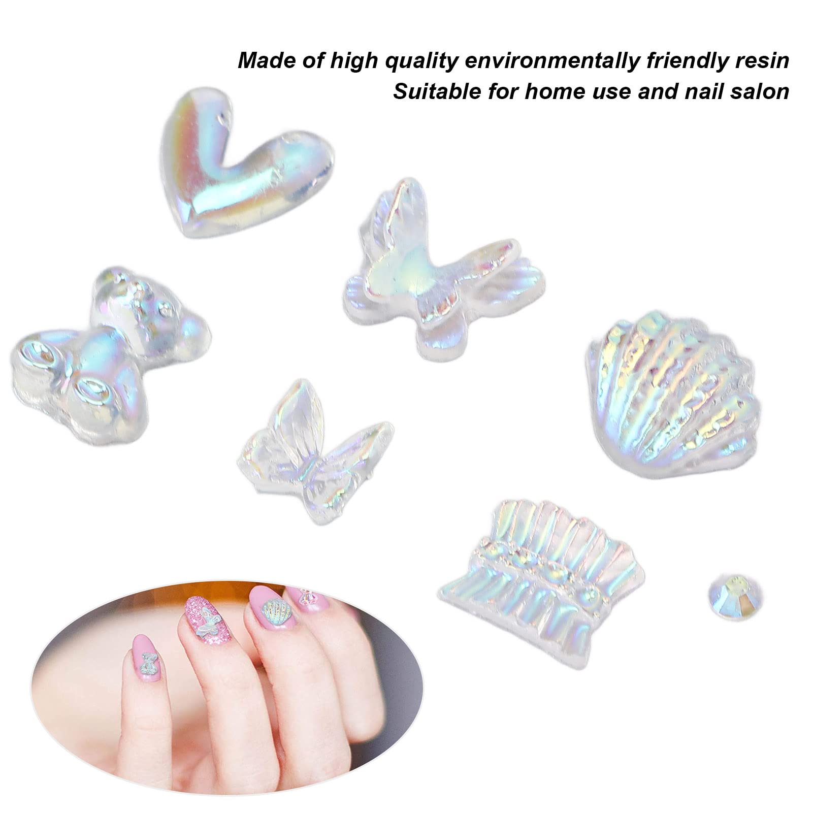 3D Resin Nail Art Decorations - Fashionable & Charming Nail Charms for Women | Perfect for Nail Salon, DIY Manicures, Party Nails & Gift Giving