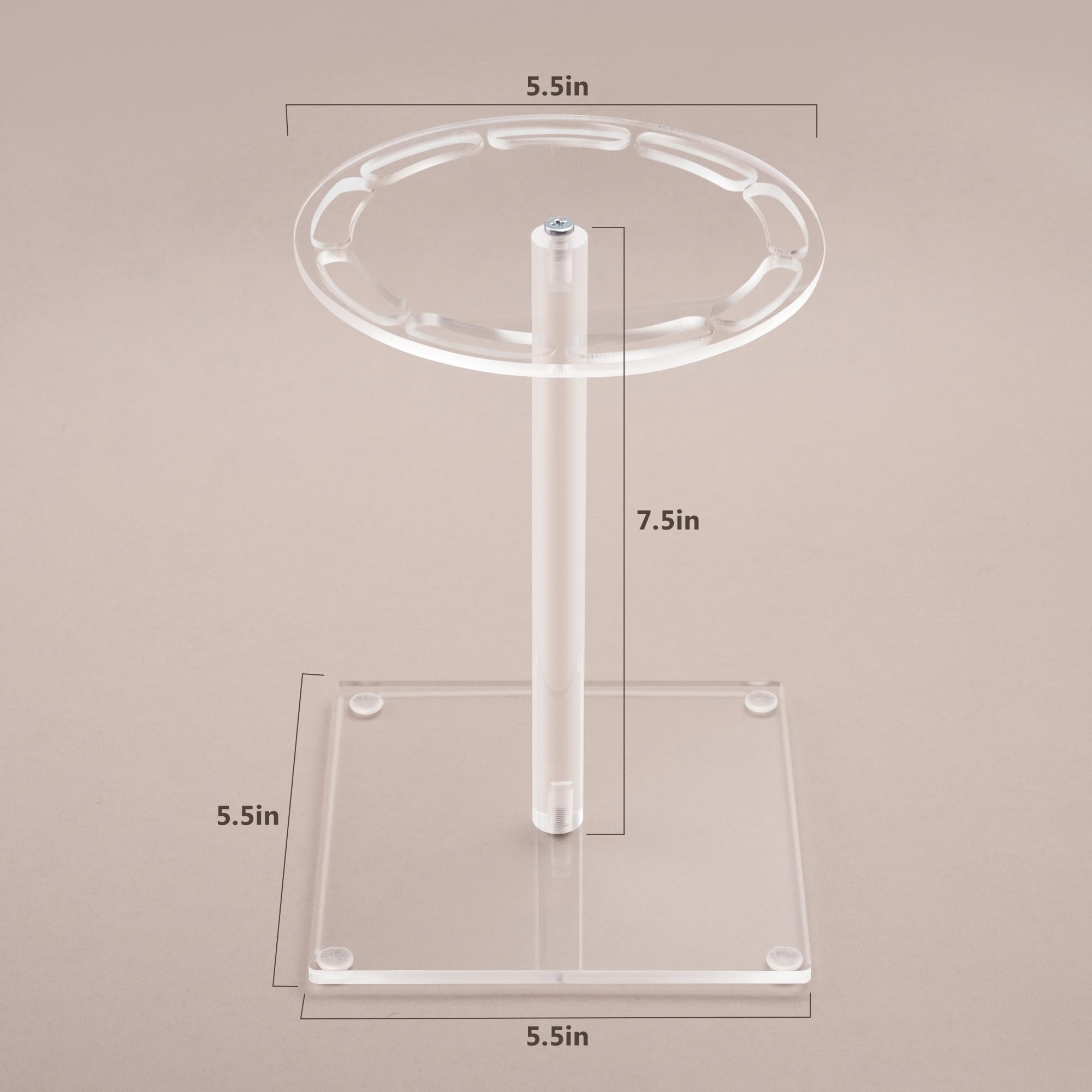 360° Rotating Acrylic Sunglasses Organizer - Clear Eyeglass Holder Stand for Desk, Dresser & Tabletop | Eyewear Display Rack for Home, Office & Retail Store Organization