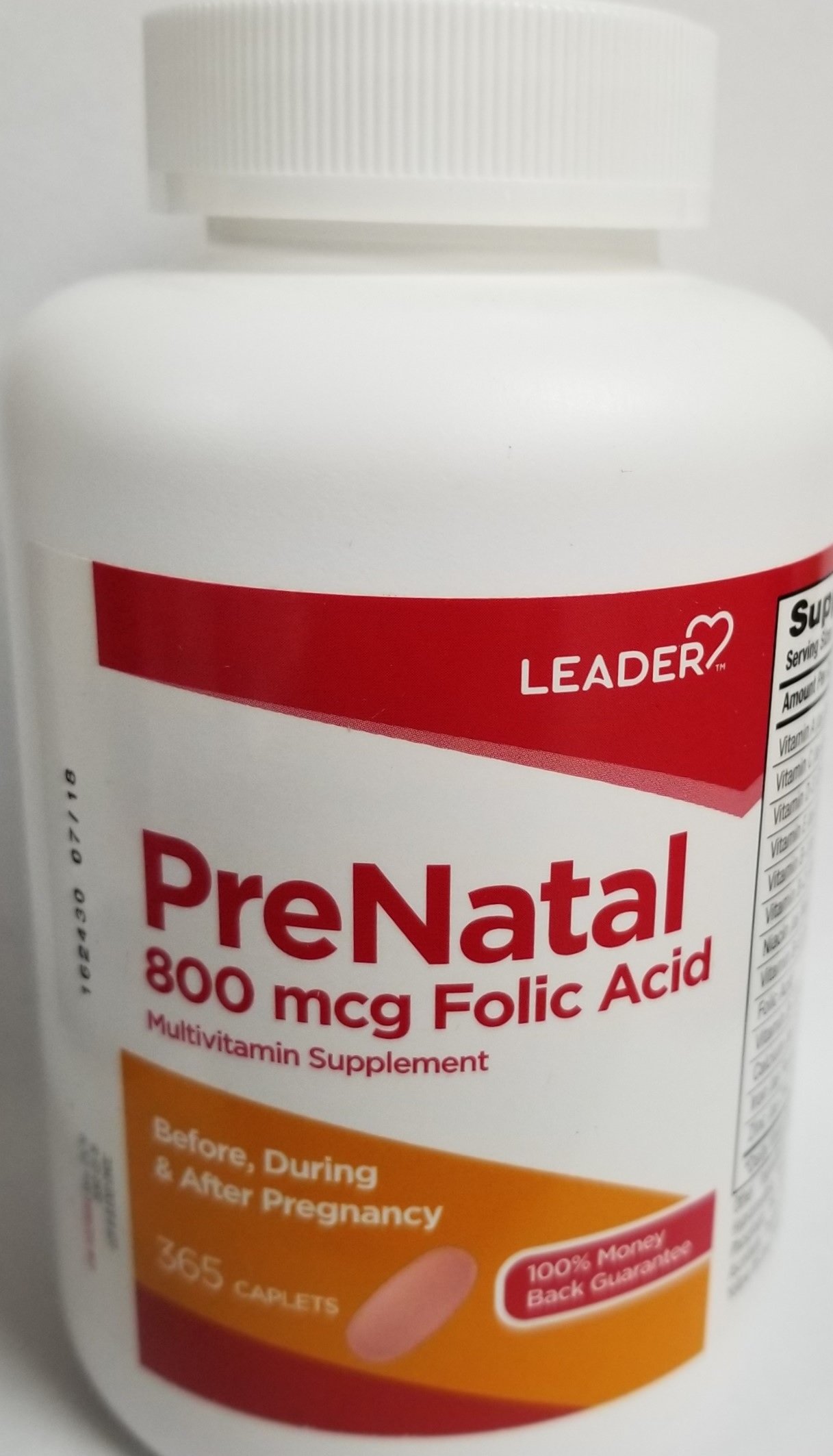 LEADER Prenatal Vitamins with Folic Acid & Iron - 365 Caplets (12 Month Supply) for Pregnancy, Breastfeeding & Women's Health