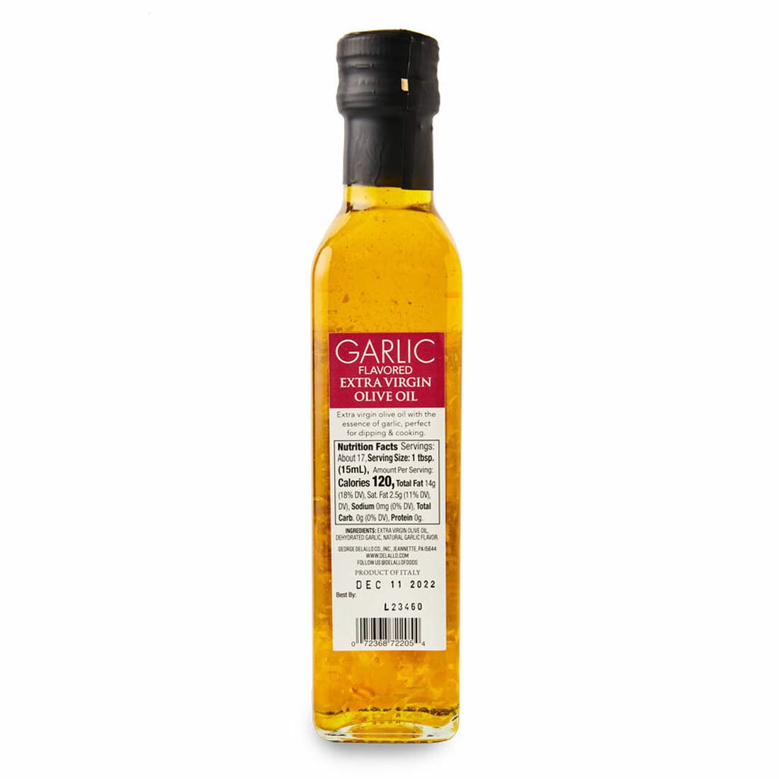 DeLallo Garlic Infused Extra Virgin Olive Oil - 8.5oz Bottle (12-Pack) | Premium Dipping Oil for Bread, Pasta & Salads | Italian Cooking & Gourmet Entertaining