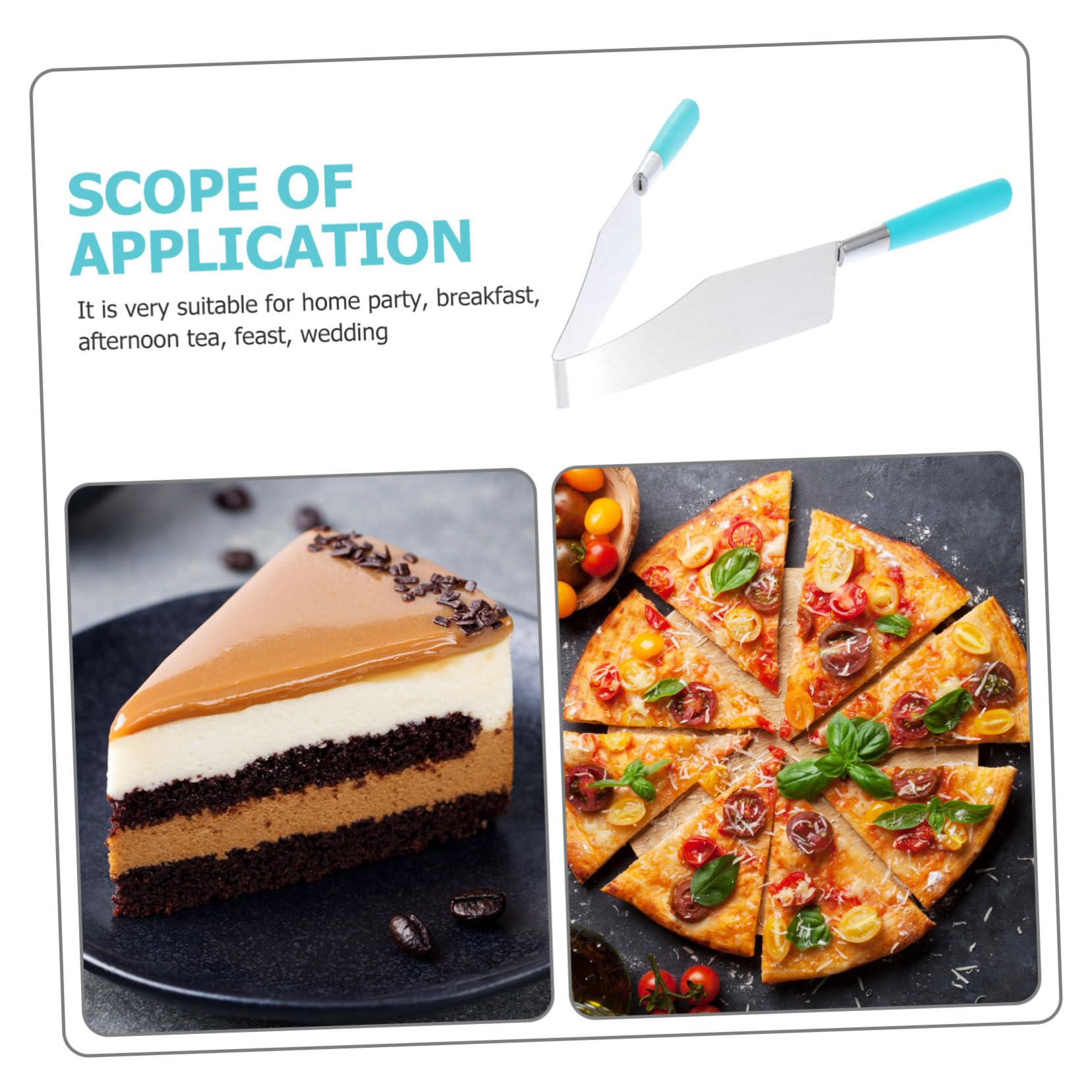 DOITOOL 2-Piece Stainless Steel Cake Slicer Set - Professional Cake Server, Pie Knife & Pastry Divider for Wedding, Birthday Parties & Bakery Use