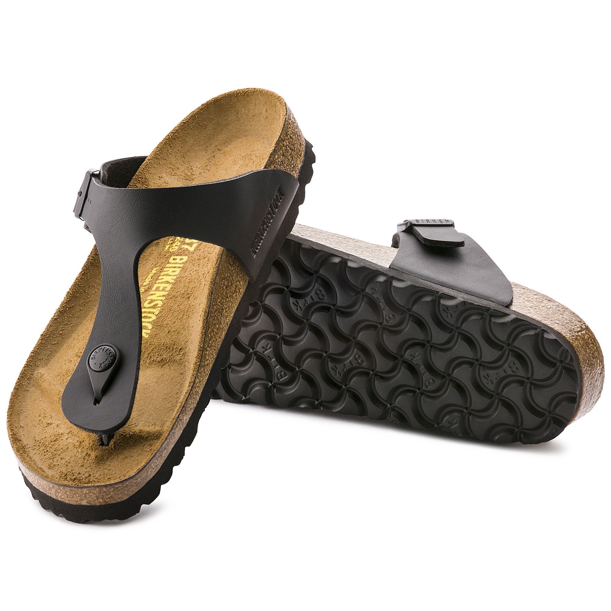 BIRKENSTOCK GIZEH Women's Sandals - Black Birko-Flor Synthetic Upper | Comfortable & Supportive Footbed | Perfect for Casual Wear, Beach, and Summer Outfits
