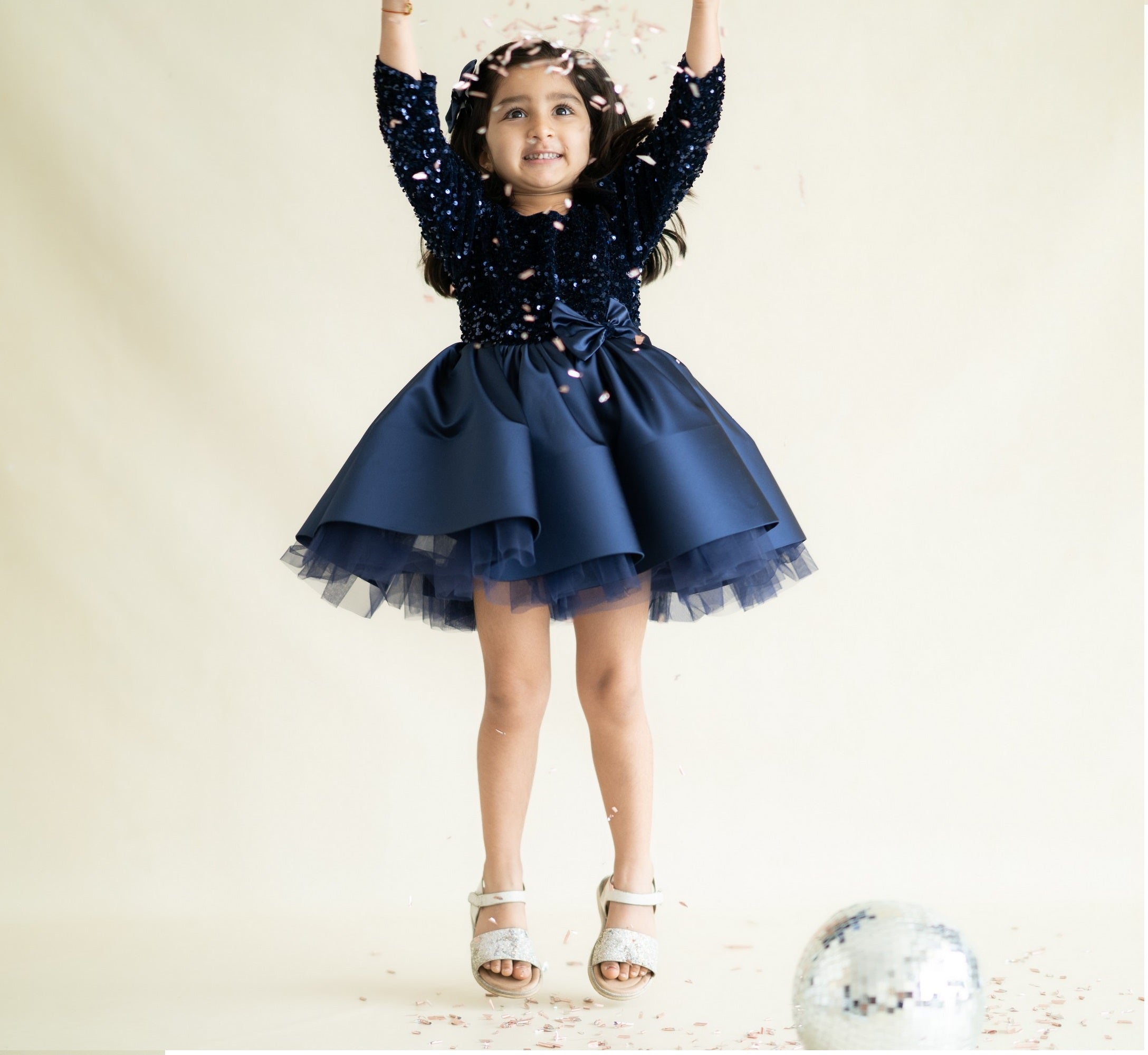 Blue Sequined Flared Dress for Women - Elegant Party & Evening Gown | Perfect for Prom, Wedding Guest & Special Occasions