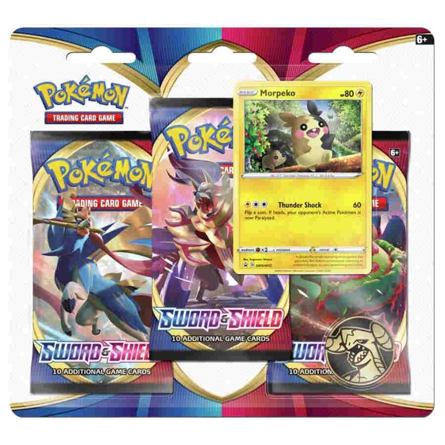 Pokemon Sword & Shield Base Set 3-Pack Blister - Trading Card Game Booster Packs for Collectors & Battles | Perfect for Tournaments, Gifts & Card Collection