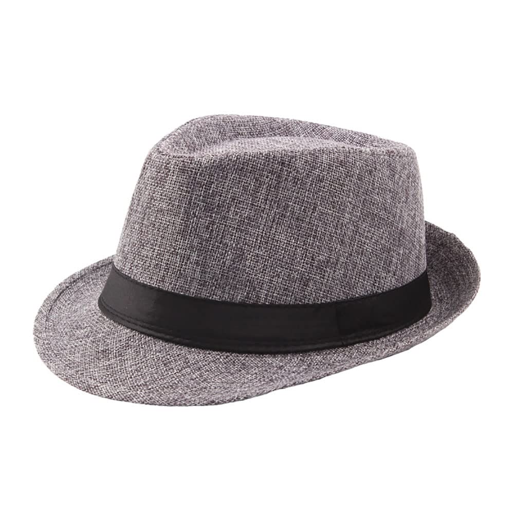 Men's Breathable Panama Straw Fedora Hat - Summer Beach Sun Hat with Crimping Design for Outdoor Travel, Vacations & Casual Wear
