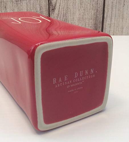 Rae Dunn Joy Ceramic Soap Dispenser and Lotion Pump - Farmhouse Bathroom Decor for Sink Countertop, Kitchen, and Guest Bathroom Accessories