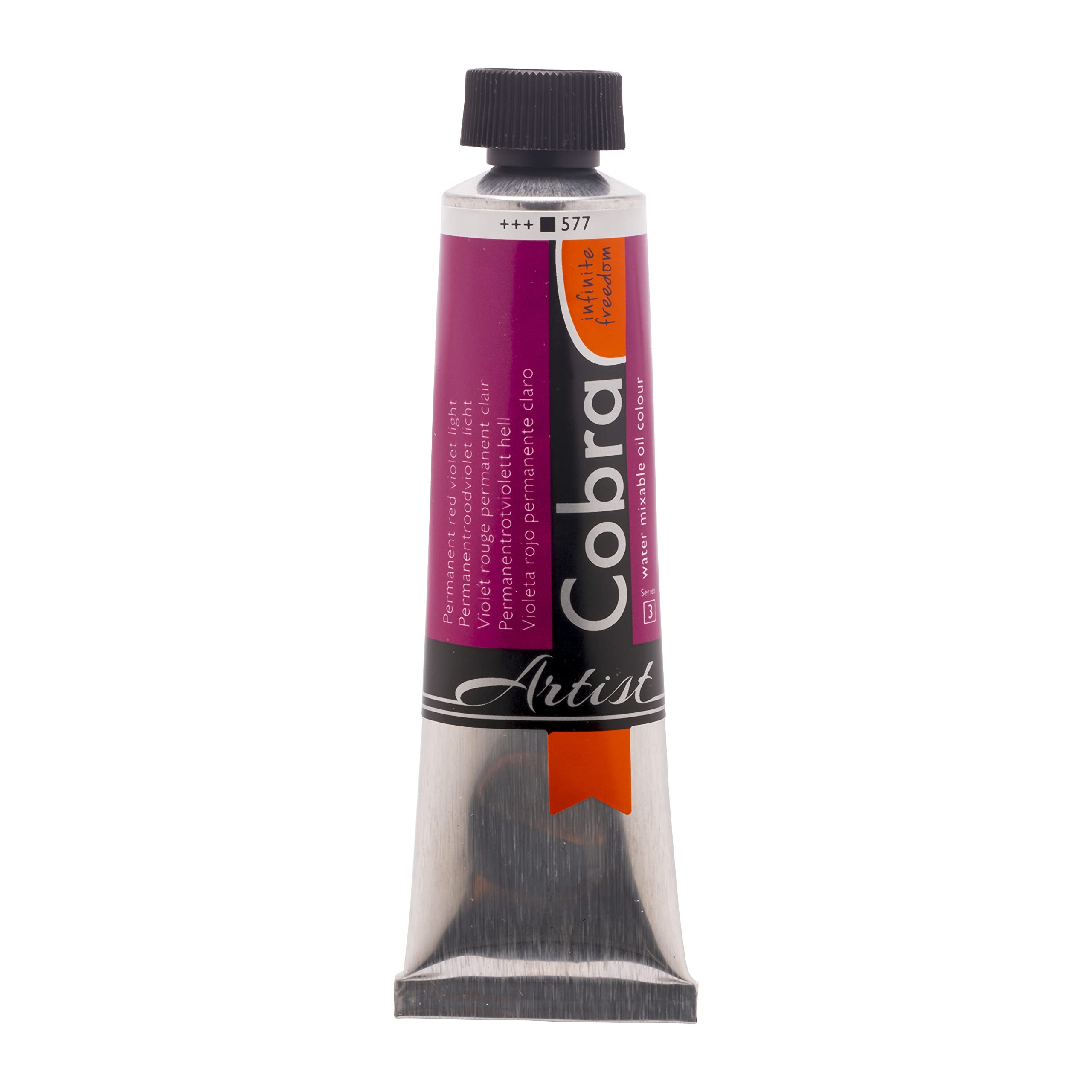 Cobra Water-Mixable Oil Paint - 40ml Tube Permanent Red Violet Light | Professional Artist Colors for Canvas Painting & Portrait Art