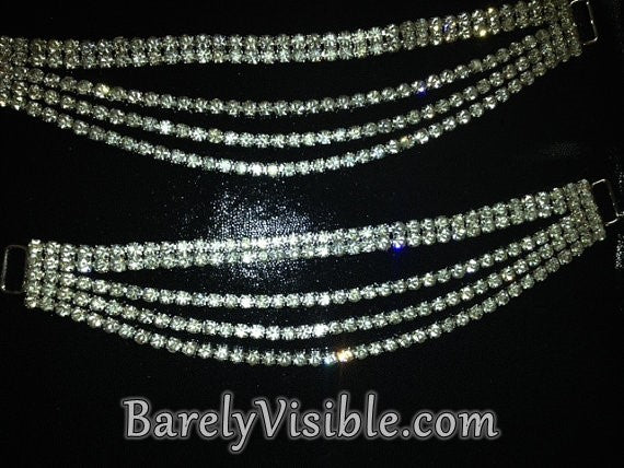 2PCS Rhinestone Side Connectors for Jewelry Making - DIY Bracelet & Necklace Charms - Perfect for Crafting, Wedding Accessories, and Gift Giving